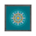 Brussels square mandala picture frame black