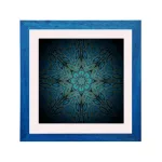 Brüsszel mandala képkeret kék