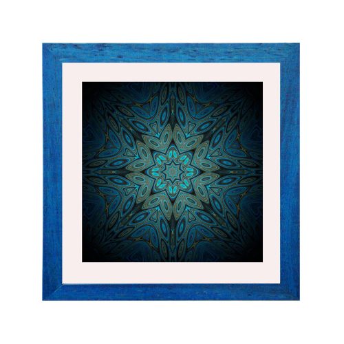 Brüsszel mandala képkeret kék