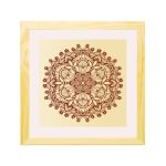 Brüsszel négyzetes mandala képkeret natúr
