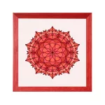 Brüsszel négyzetes mandala képkeret piros