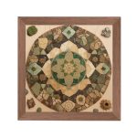 Brüsszel négyzetes mandala képkeret sötétbarna