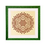 Brüsszel négyzetesmandala képkeret zöld