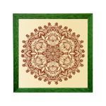 Brüsszel négyzetesmandala képkeret zöld