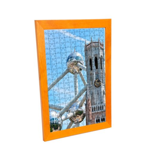 Brussels picture frame for puzzle, cherry