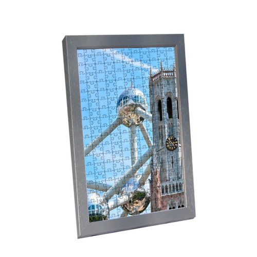 Brussels picture frame for puzzle, silver