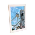 Brüsszel puzzle képkeret fehér