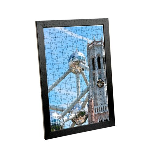 Brüsszel puzzle képkeret fekete 