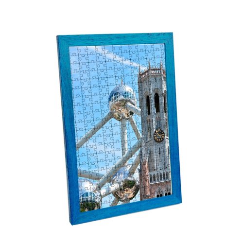 Brussels picture frame for puzzle, blue