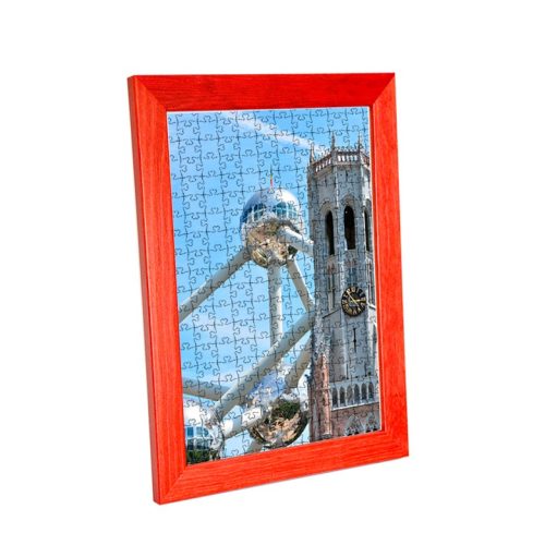 Brussels picture frame for puzzle, red