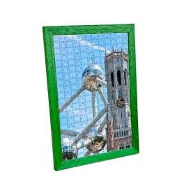Brüsszel puzzle képkeret zöld