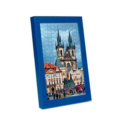 Prága puzzle képkeret királykék