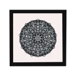 Amszterdam négyzetes mandala képkeret fekete