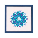 Amszterdam négyzetes mandala képkeret kék