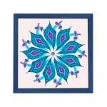 Amszterdam négyzetes mandala képkeret kék