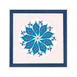 Amszterdam négyzetes mandala képkeret kék