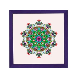 Amszterdam négyzetes mandala képkeret lila