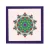 Amsterdam square mandala picture frame purple