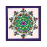 Amsterdam square mandala picture frame purple