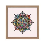 Amszterdam négyzetes mandala képkeret natúr