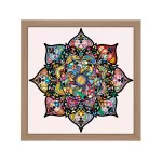 Amszterdam négyzetes mandala képkeret natúr