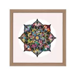 Amszterdam négyzetes mandala képkeret natúr