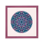 Amszterdam négyzetes mandala képkeret rózsaszín