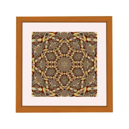 Amszterdam négyzetes mandala képkeret sárga