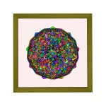 Amsterdam square mandala picture frame green