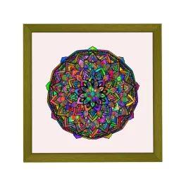Amszterdam négyzetes mandala képkeret zöld
