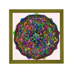 Amsterdam square mandala picture frame green