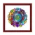 Nairobi square mandala picture frame claret