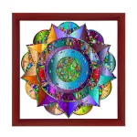 Nairobi square mandala picture frame claret