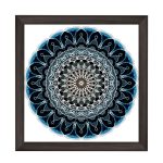 Nairobi square mandala picture frame black