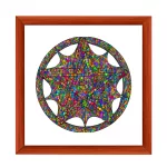 Nairobi square mandala picture frame mid brown