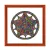 Nairobi square mandala picture frame mid brown