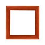 Nairobi square mandala picture frame mid brown