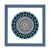 Nairobi mandala négyzetes képkeret  kék