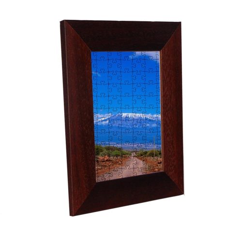Nairobi picture frame  for puzzle dark brow