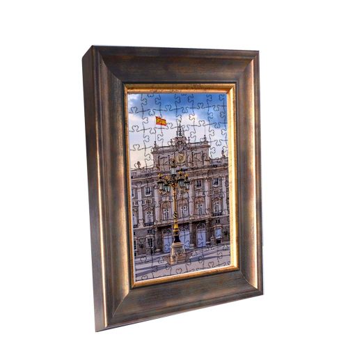Madrid picture frame for puzzle, bronze