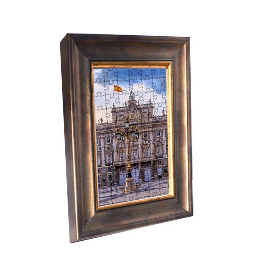 Madrid puzzle képkeret bronz 