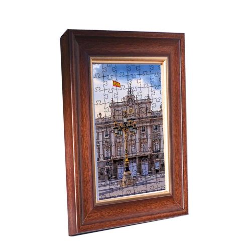 Madrid picture frame for puzzle, dark brown