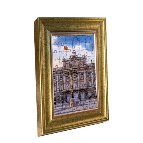 Madrid picture frame for puzzle, gold
