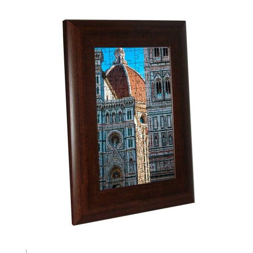 Florence picture frame for puzzle, dark brown