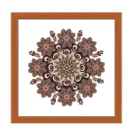 Vienna square mandala picture frame cherry