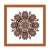 Vienna square mandala picture frame cherry