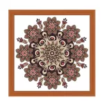 Vienna square mandala picture frame cherry