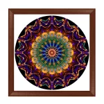 Vienna square mandala picture frame valnut brown