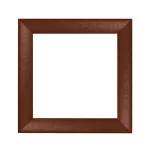 Vienna square mandala picture frame valnut brown