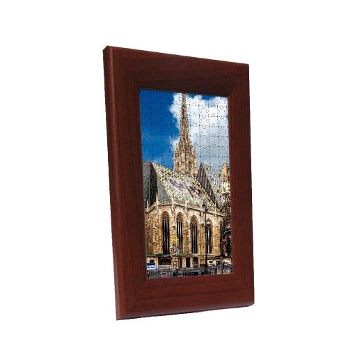 Vienna picture frame for puzzle, walnut brown
